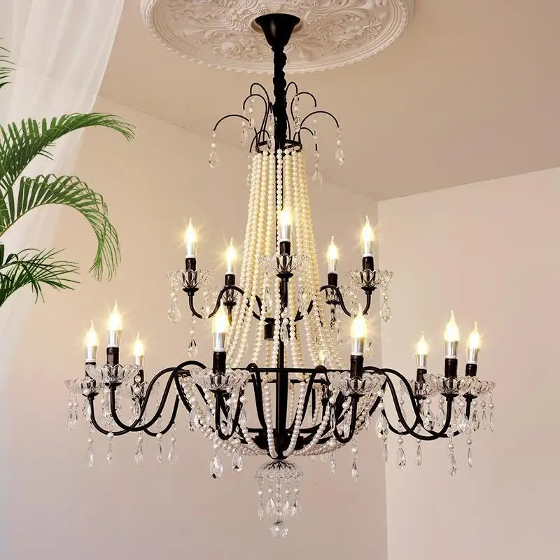 Gold Crystal Candle Chandelier Luxury