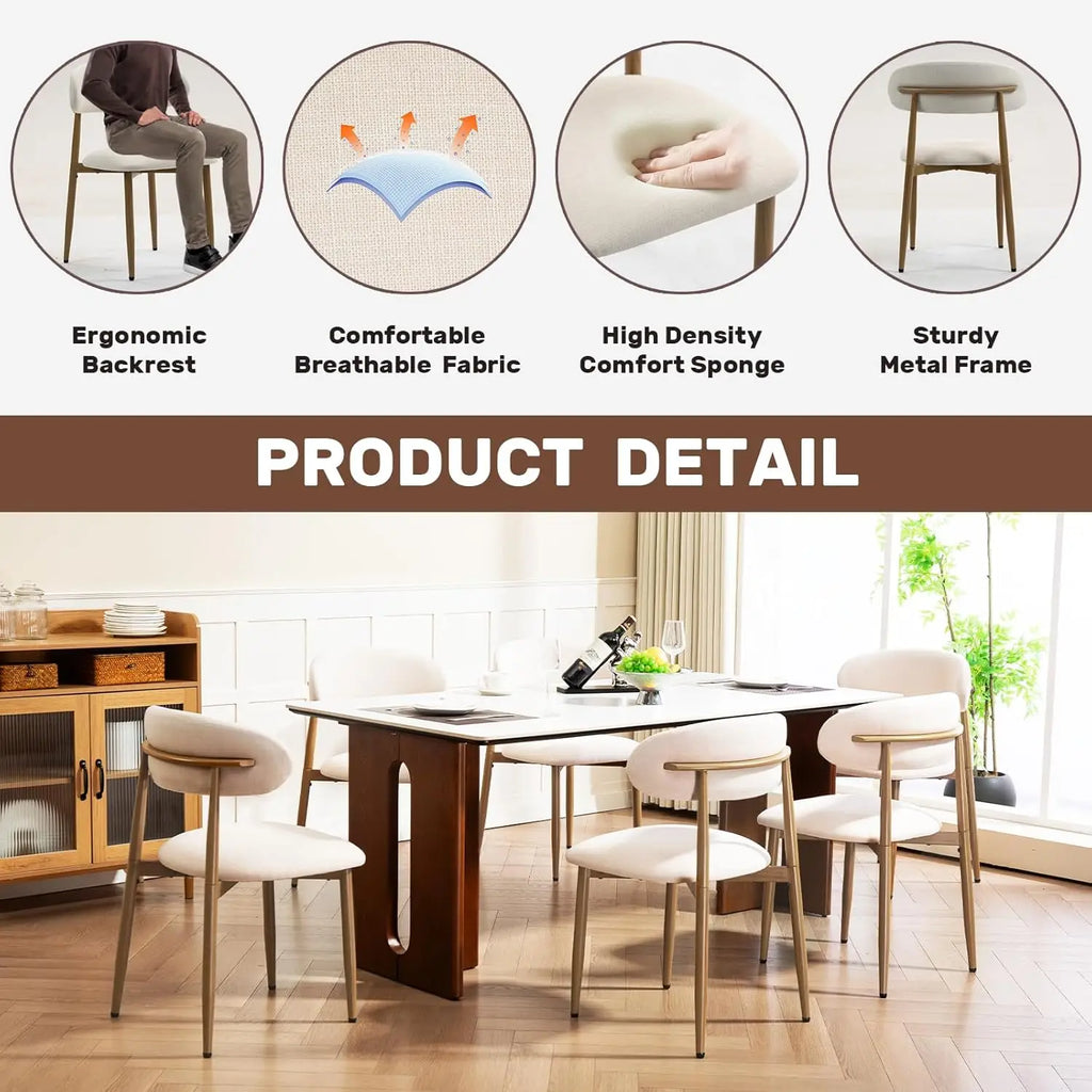 Modern Fabric Upholstered Dining Chairs