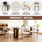 Modern Fabric Upholstered Dining Chairs