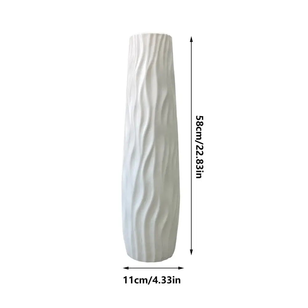 Tall 3D Relief Floor Vase for Home Décor
