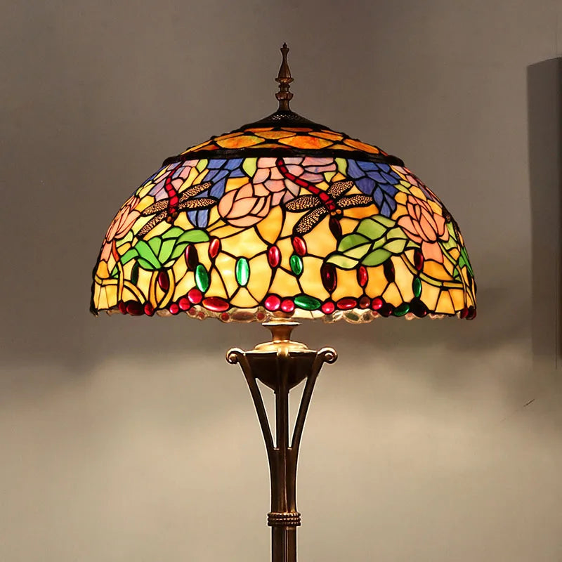 Retro Stained Glass Floor Lamp