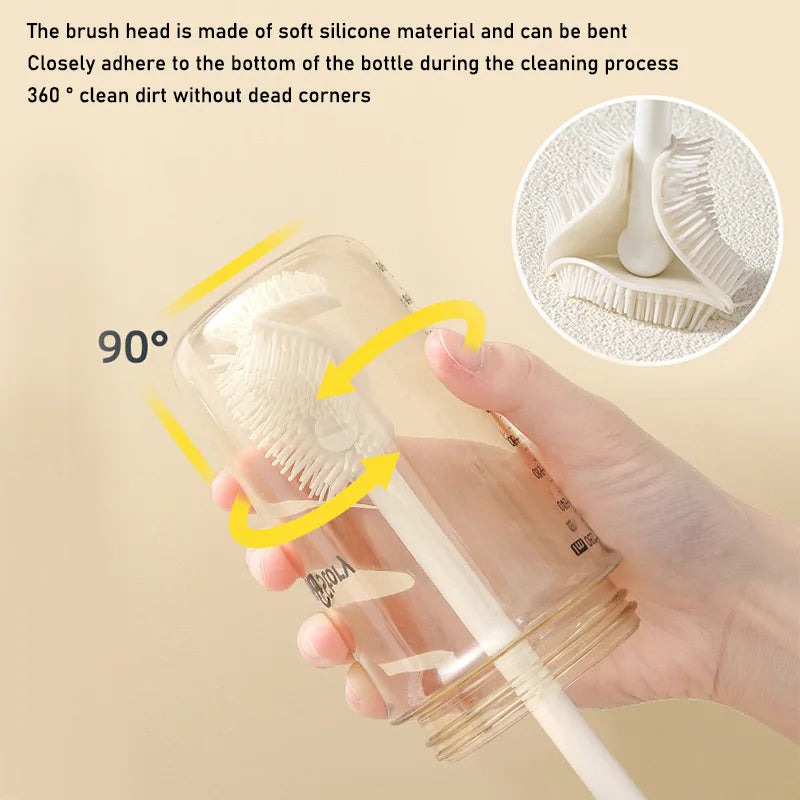 Long Handle Silicone Bottle Brush
