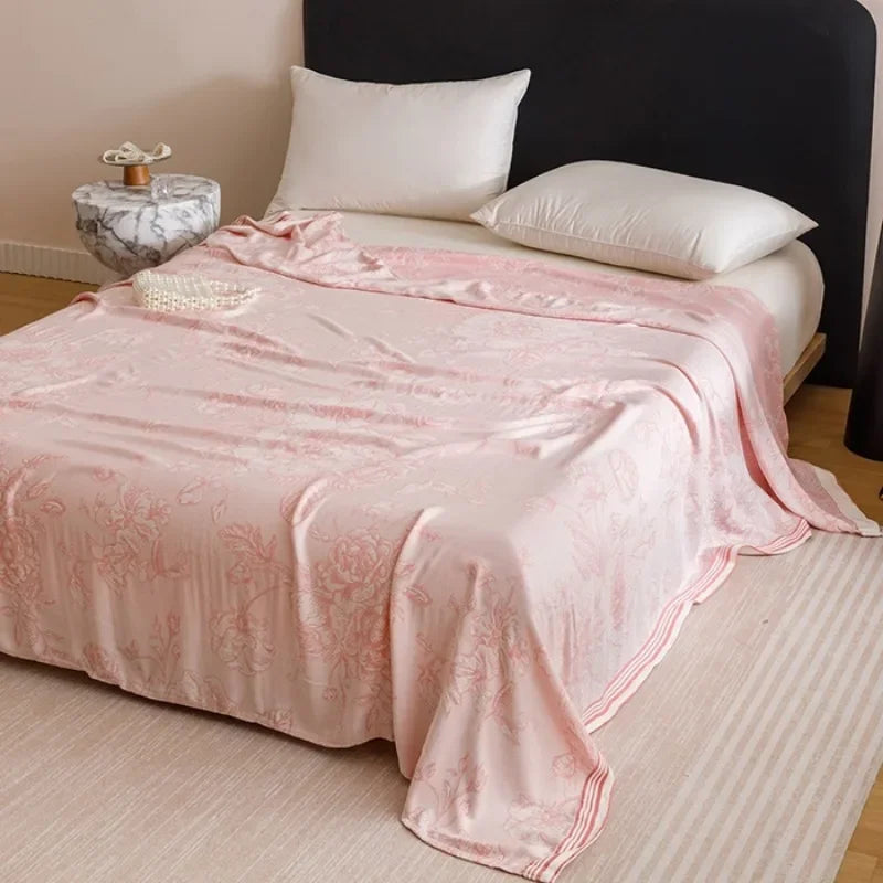 Bamboo Fiber Jacquard Cooling Blanket