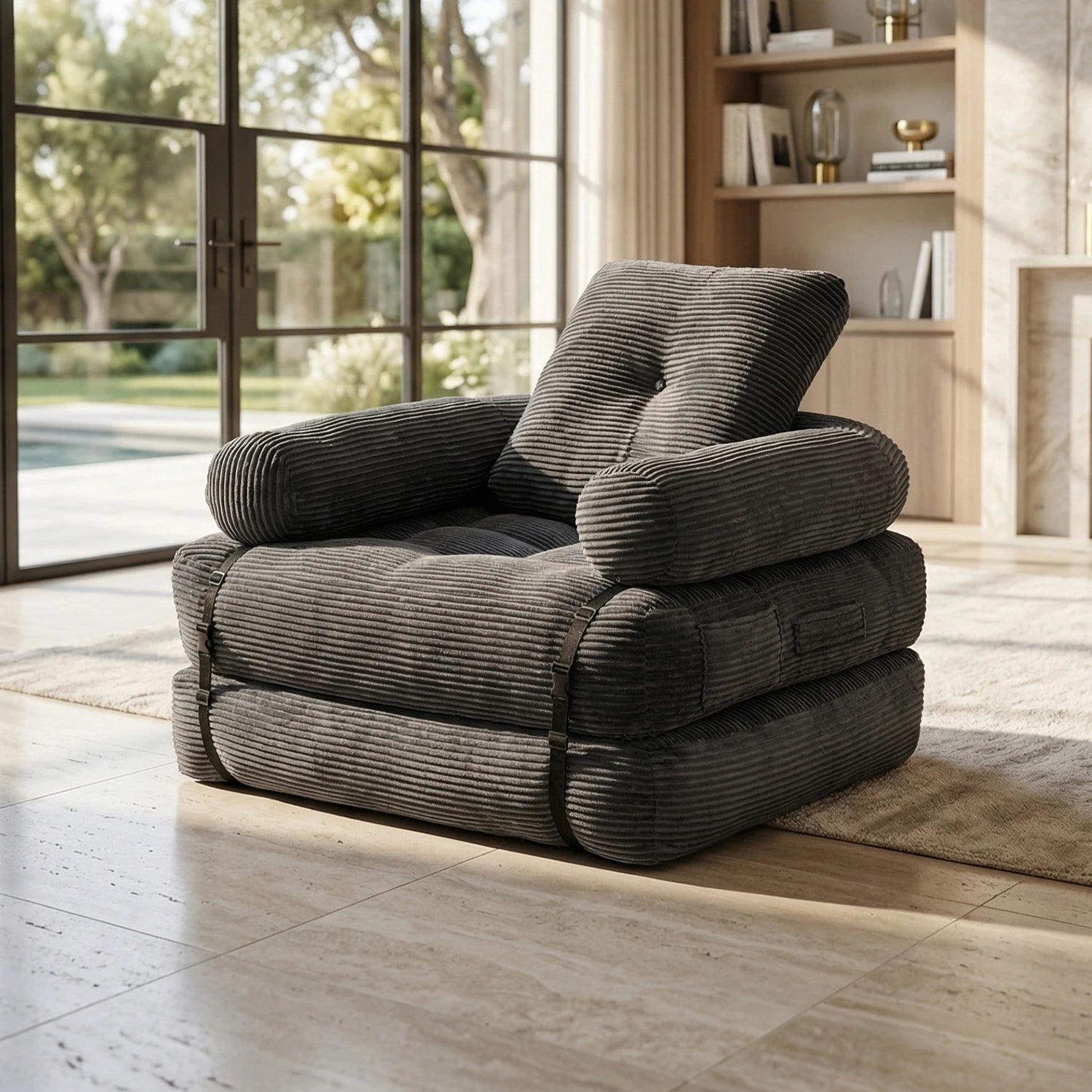 70" Minimalist Modular Sofa Bed