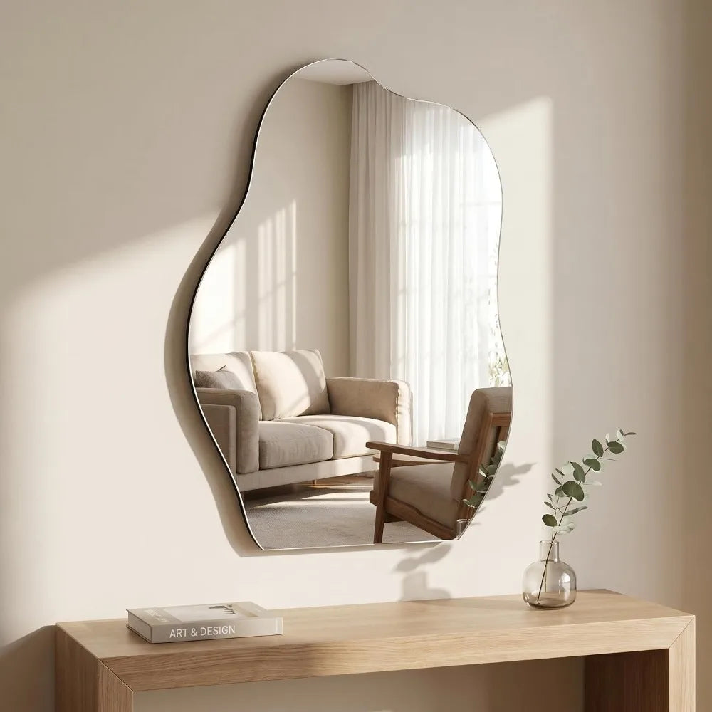 Modern Black Wood Mirror 22x32
