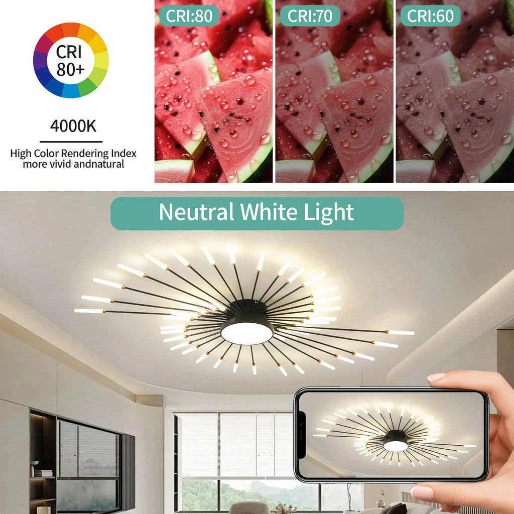 Fan-Shaped LED Ceiling Lamp