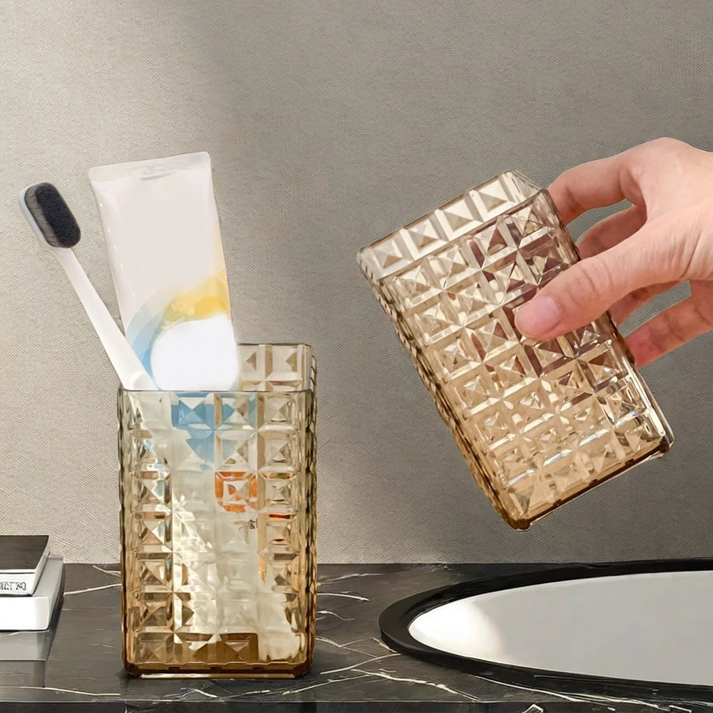 Portable Plastic Toothbrush Holder Cup