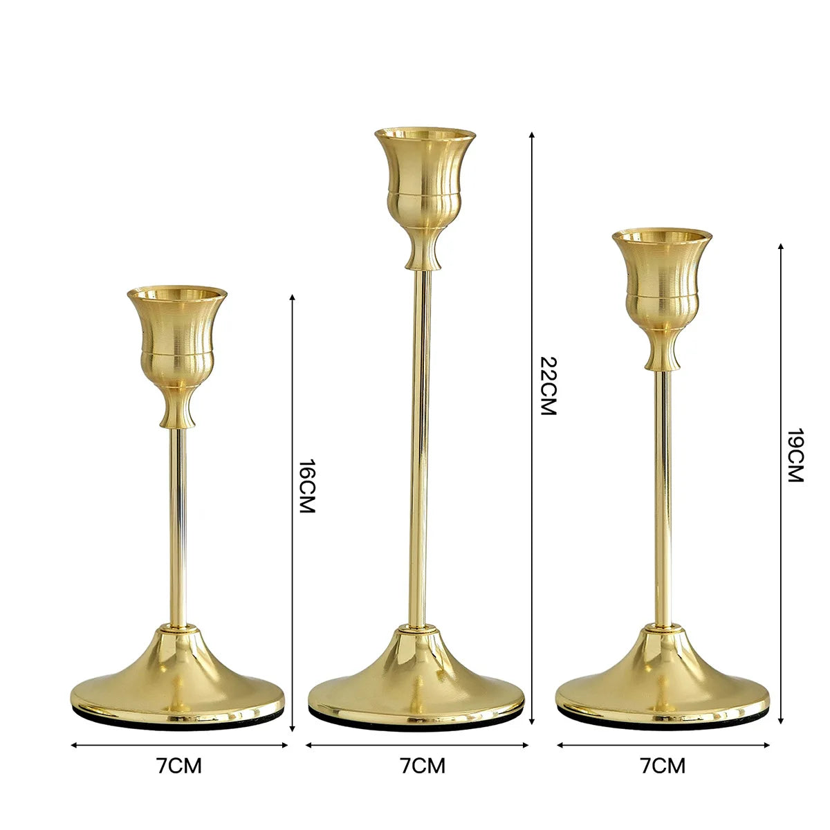 Elegant Metal Candle Holder Set