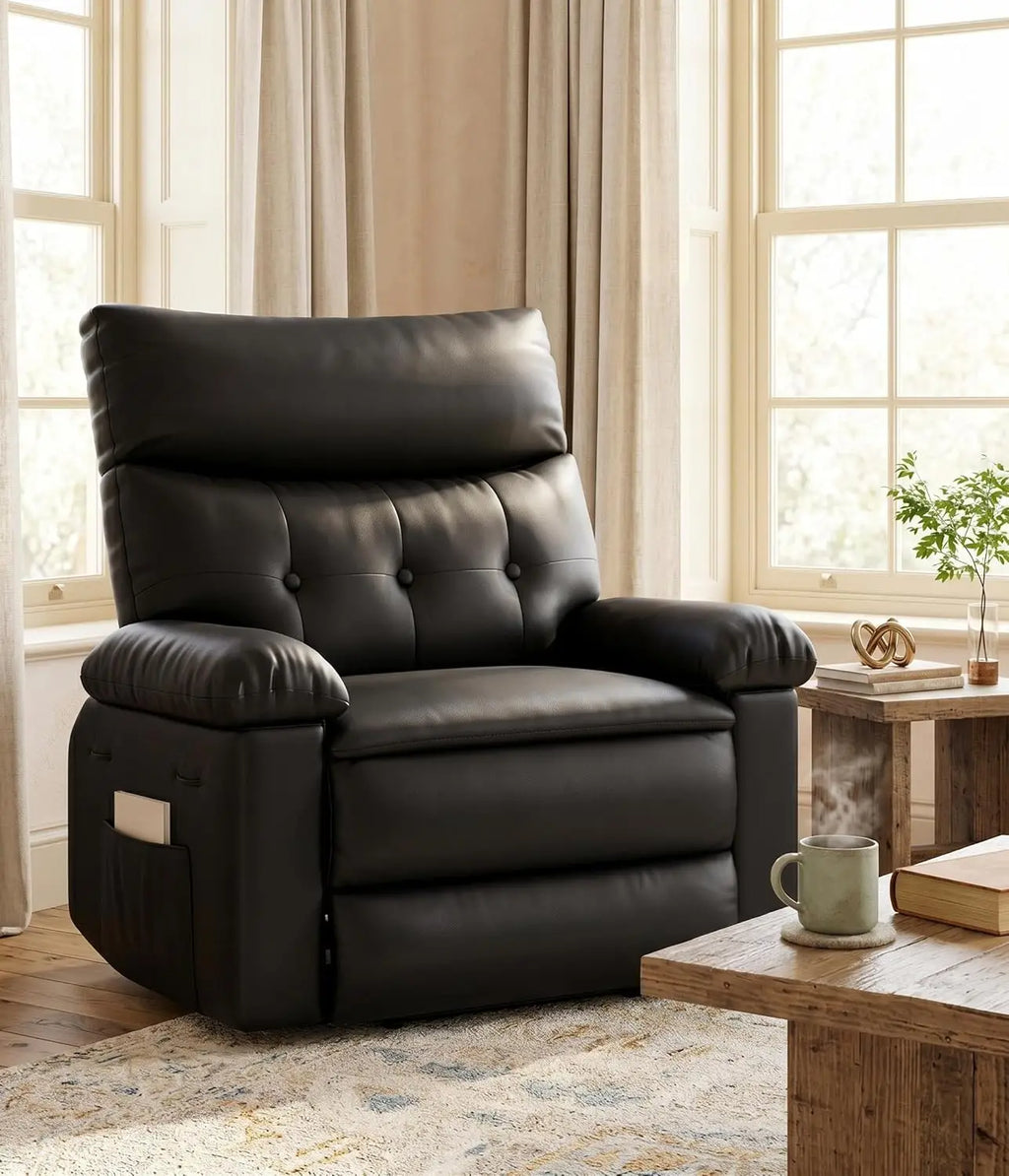 Retro Recliner Chair PU Leather