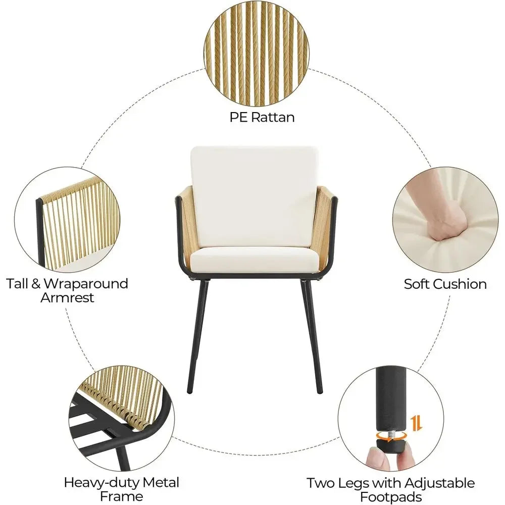 All-Weather PE Wicker 3-Piece Patio Bistro Set