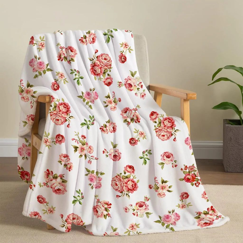 Cozy Wildflower Plush Throw