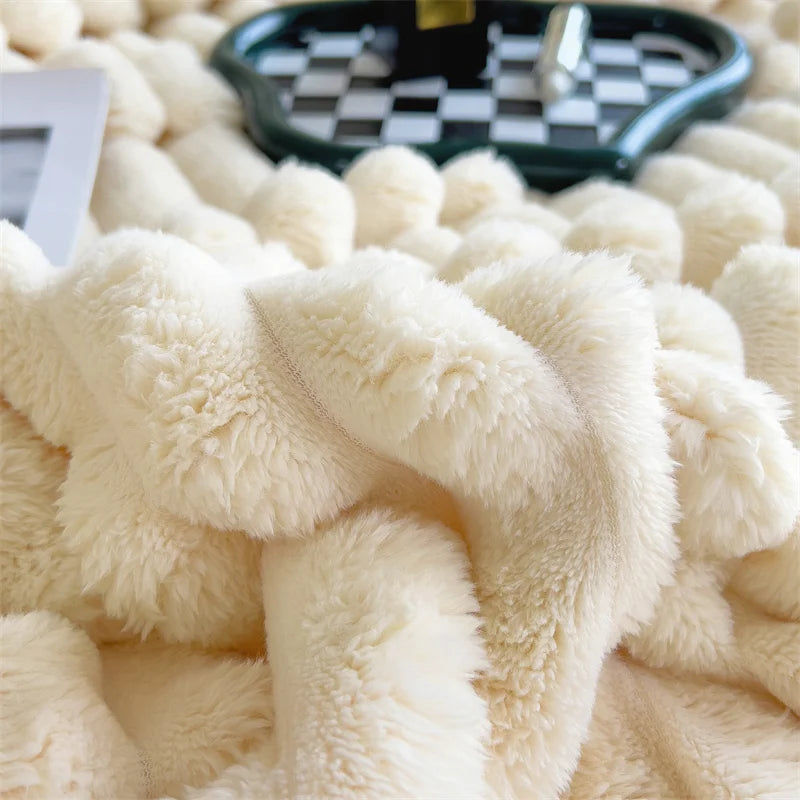 Fluffy Faux Fur Throw Blanket
