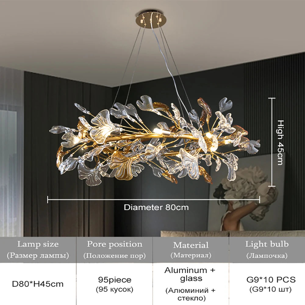 Nordic Glazed Glass Chandelier