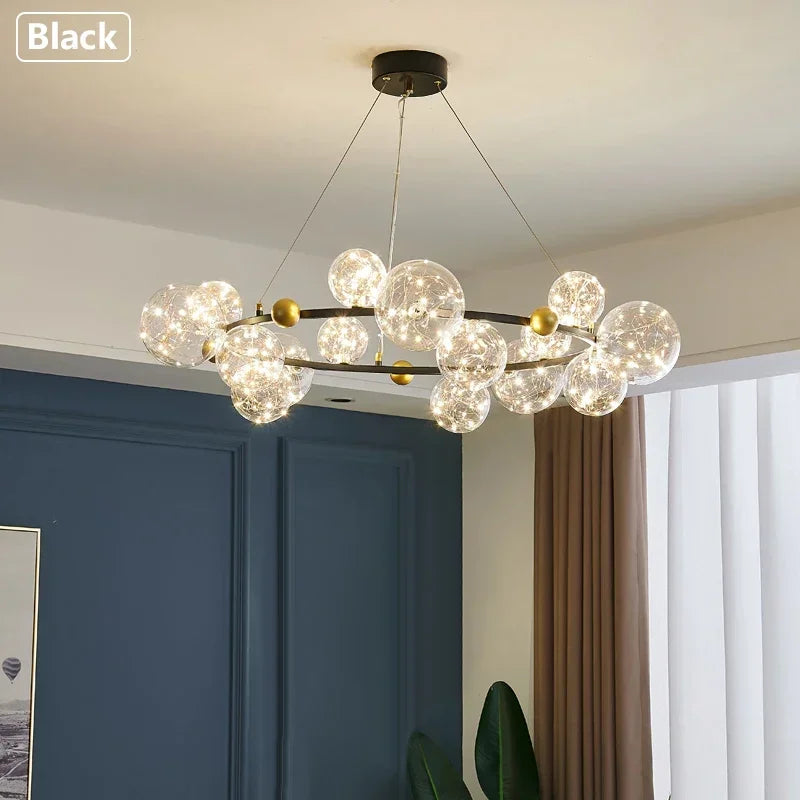 Romantic Starry Glass Pendant Chandelier