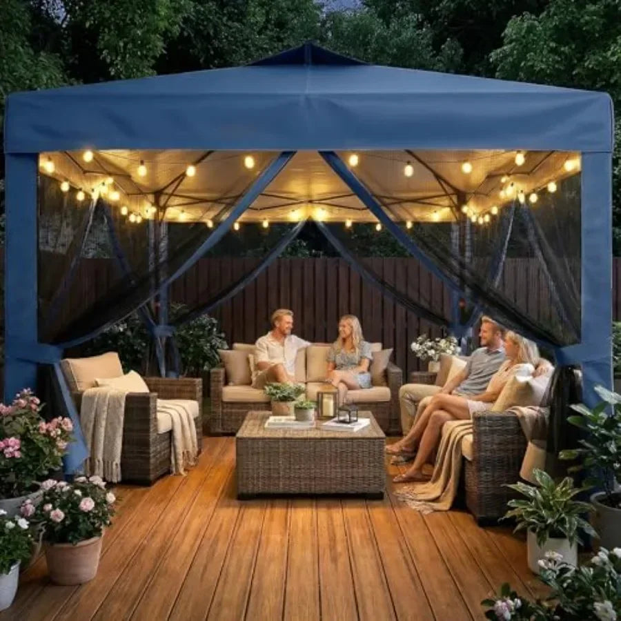 10×10 Pop-Up Gazebo Tent with Mosquito Netting