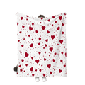 Cozy Heart-Print Plush Blanket