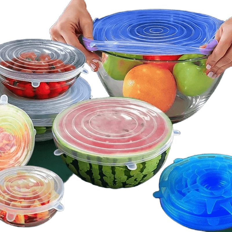6-Pack Reusable Silicone Stretch Lids