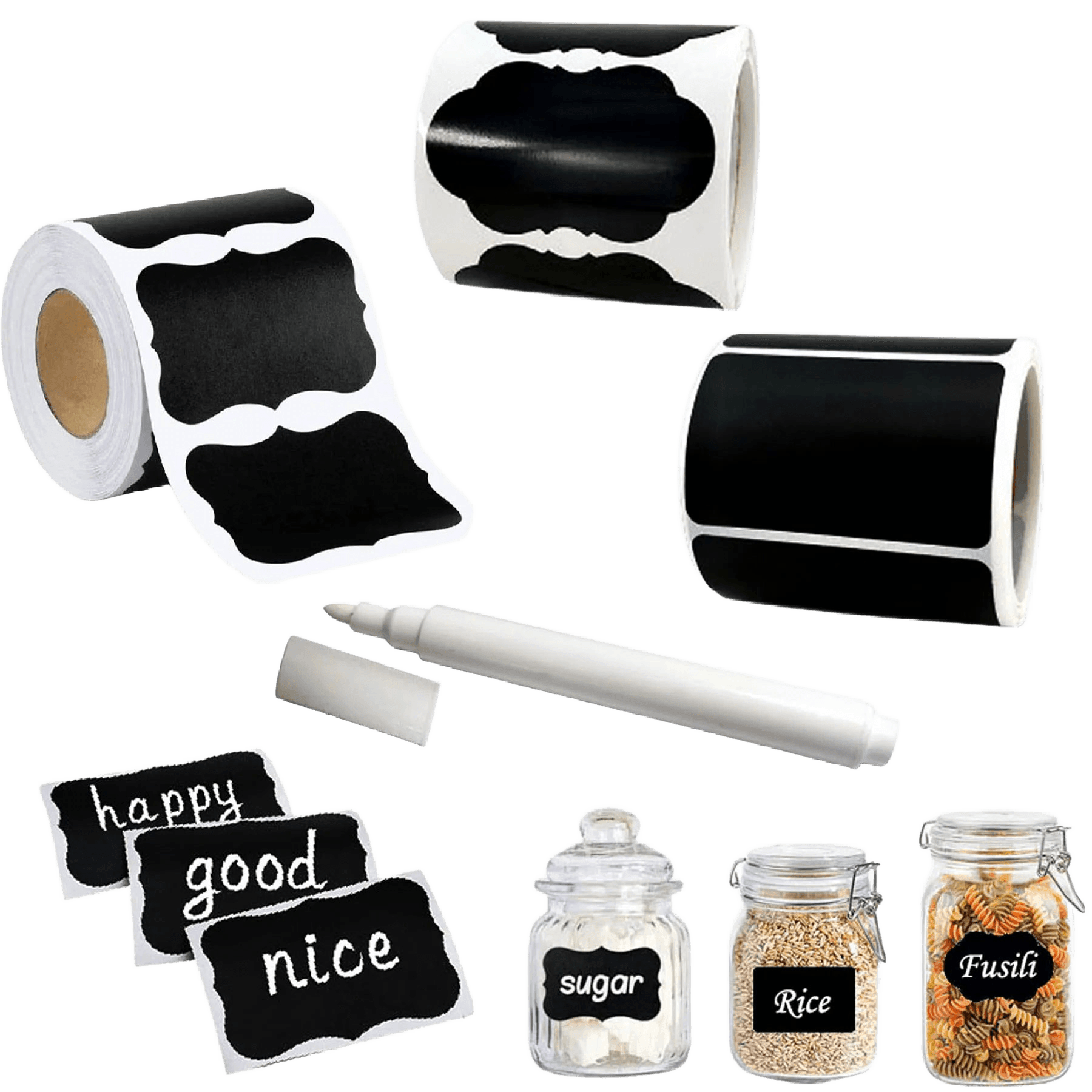 120 Reusable Waterproof Chalkboard Labels