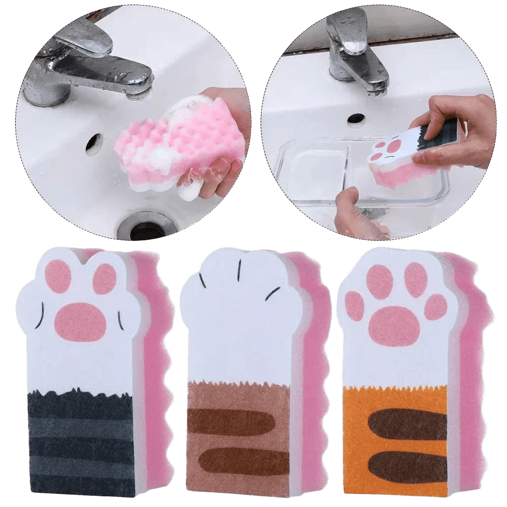 Cat Paw Cleaning Dish Sponge