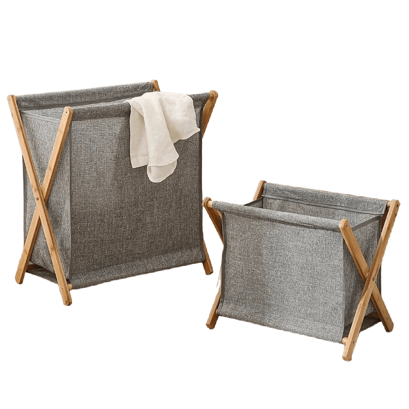 Foldable Bamboo Laundry Basket Organizer
