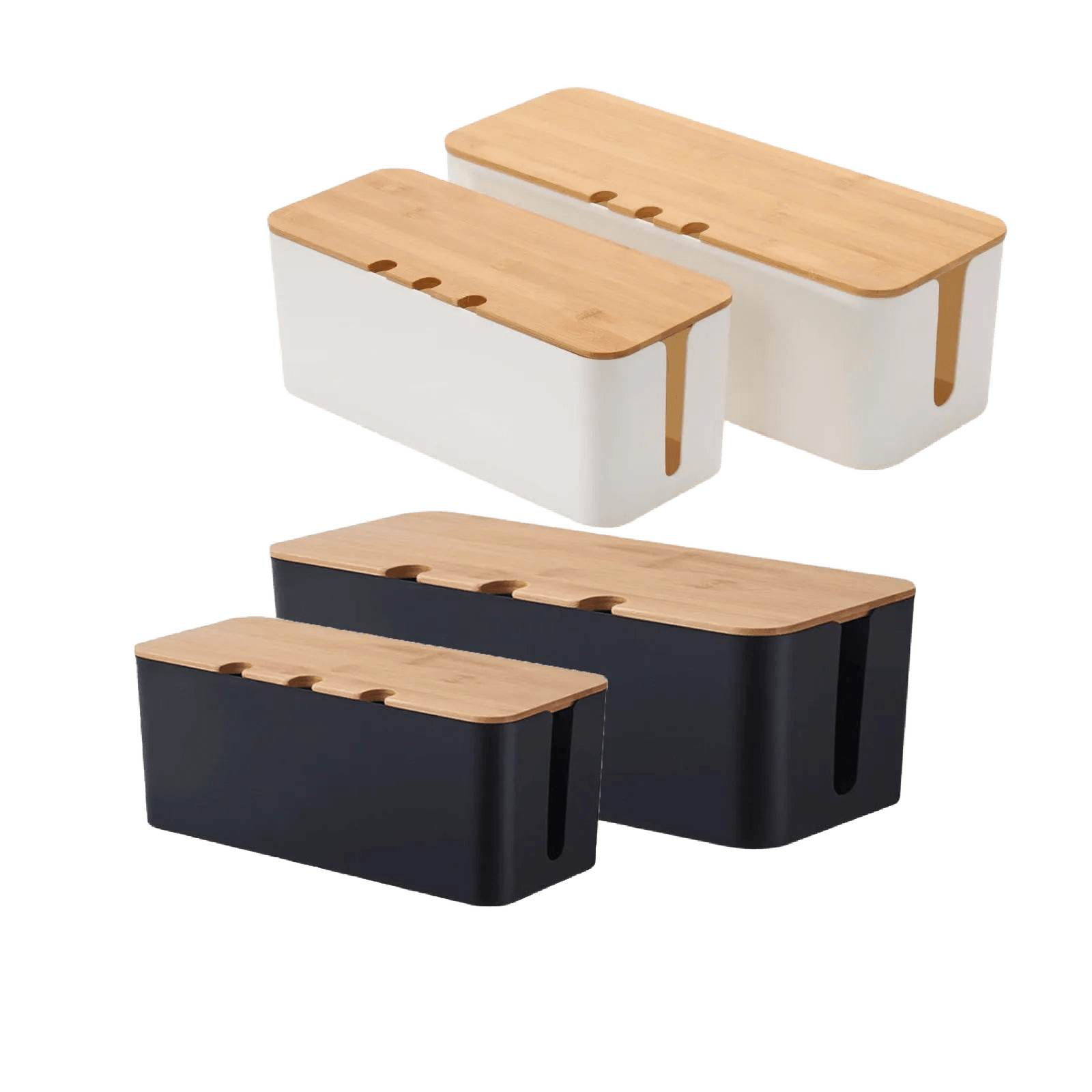 Wooden-Style Cable Management Box