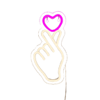 Pink Love Hand Neon Sign