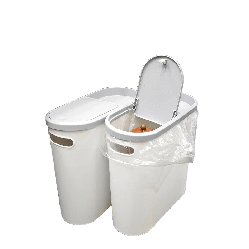 Large Press-Top Trash Can