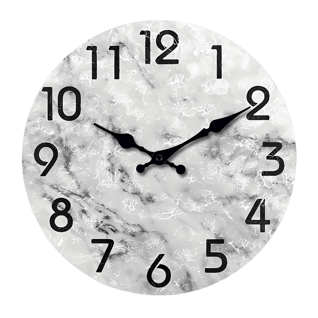 Marble Pattern Silent Wall Clock