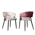 Microfiber Leather Upholstered Dining Chairs