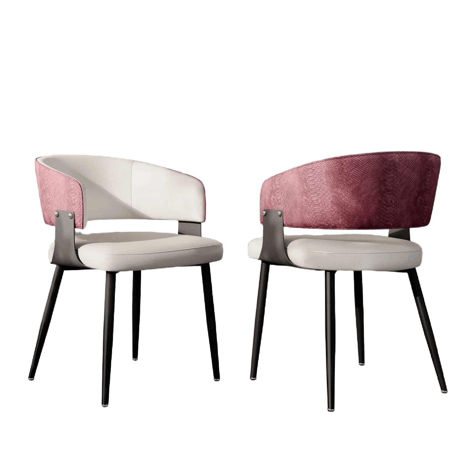 Microfiber Leather Upholstered Dining Chairs