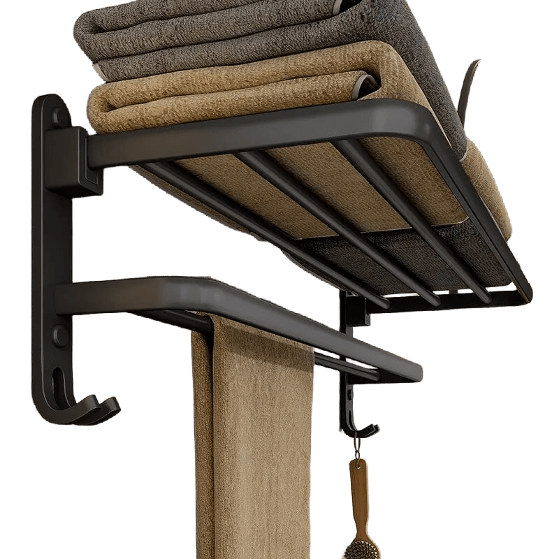 Matte Black Aluminum Towel Rack