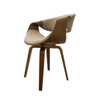 Mid-Century Curved Dining Armchair