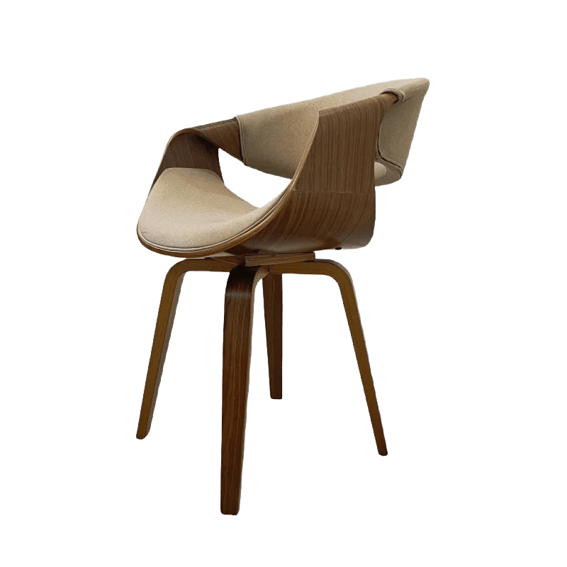 Mid-Century Curved Dining Armchair