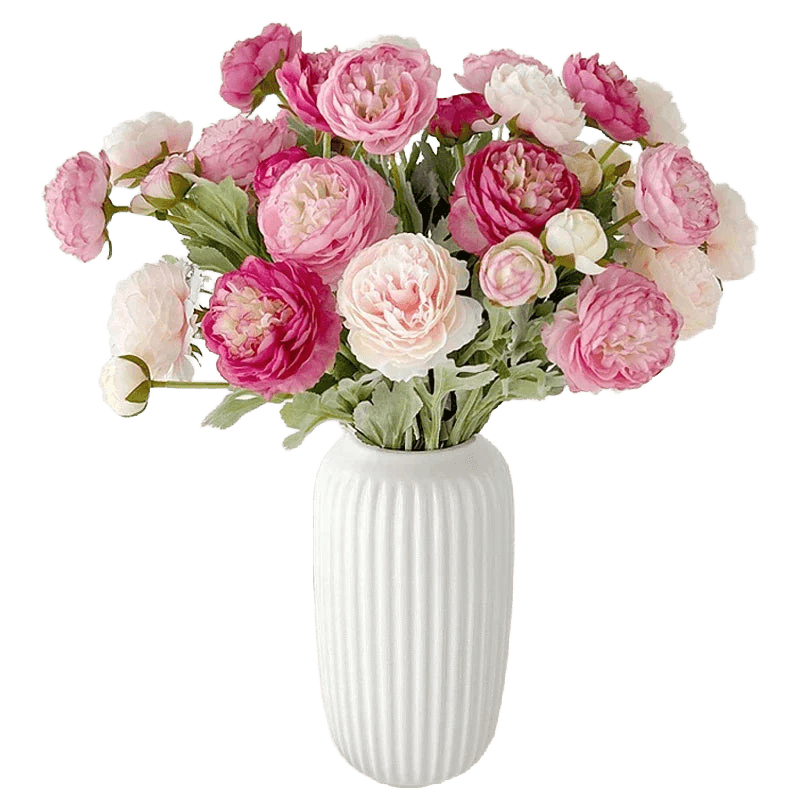 Elegant Silk Peony Bouquet Decor