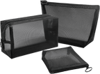3-Pack Mesh Cosmetic Pouches