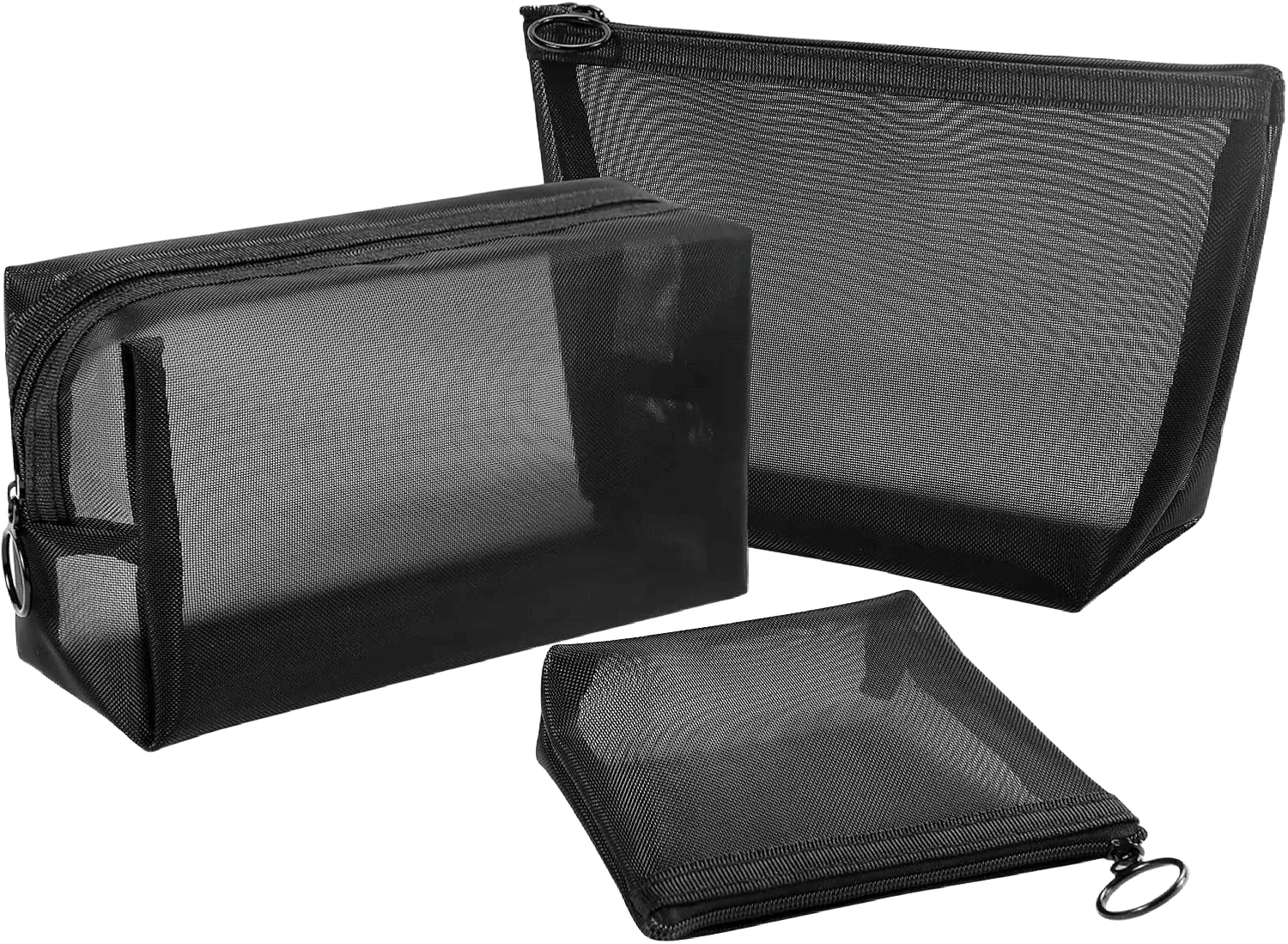 3-Pack Mesh Cosmetic Pouches