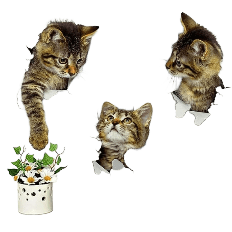 Cute 3D Cat Wall Sticker