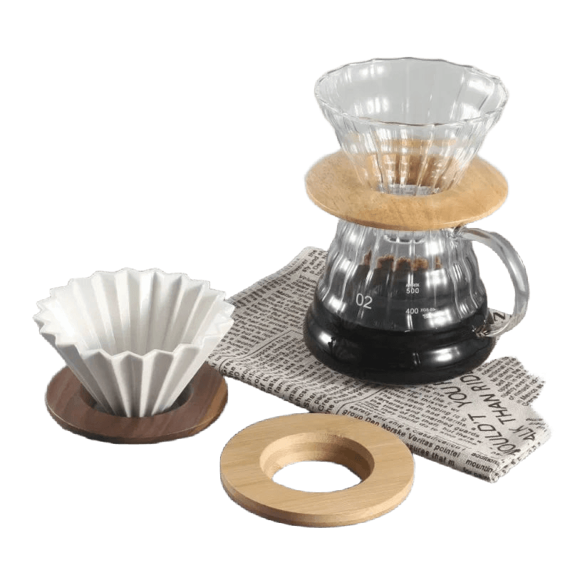 Wooden Pour-Over Coffee Stand