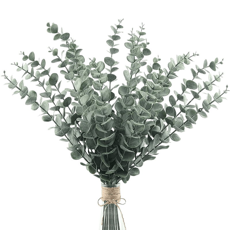 Eucalyptus Artificial Green Leaves Stems