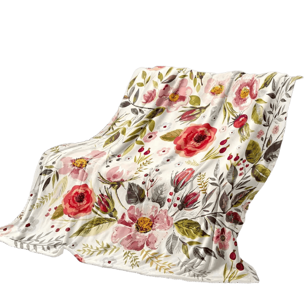 Cozy Wildflower Plush Throw