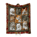 Soft Cat Fleece Throw Blanket
